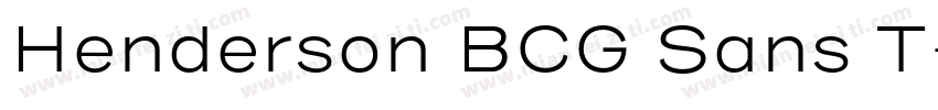 Henderson BCG Sans T字体转换